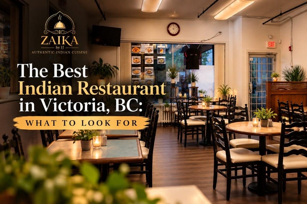 Dining room at Zaika by JJ, an Indian restaurant on Bridge St in Victoria, BC
